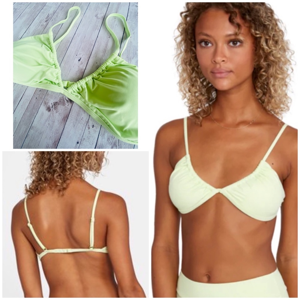 🔆 RVCA Seagrass Solid Trilette Bikini Top